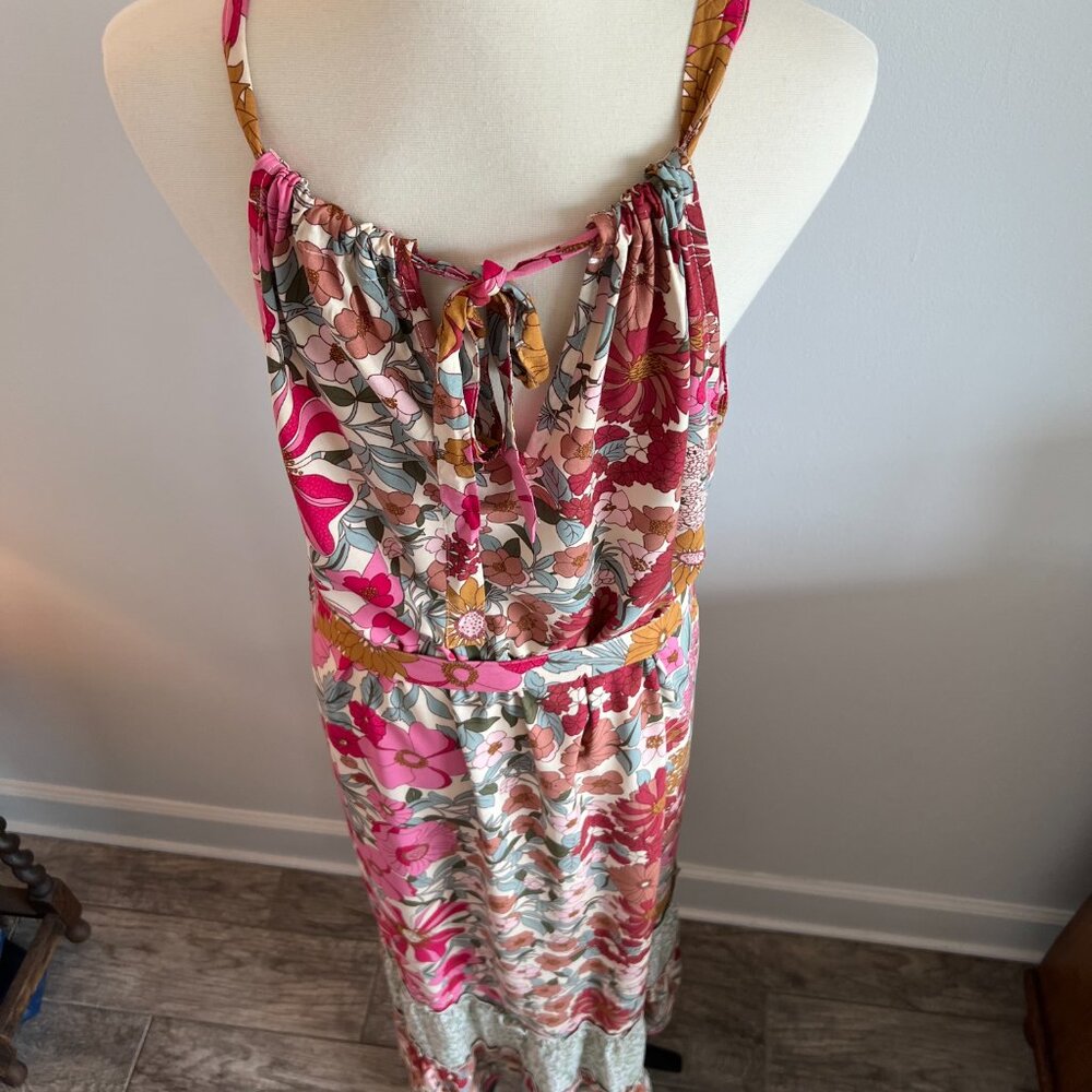 GiGiO Maxi Dress Size Large Multi Floral - Picture 9 of 11